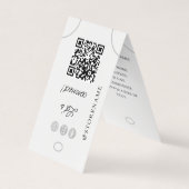 Moderner Armband-Inhaber mit Logo-QR-Code Visitenkarten (Vorderseite)