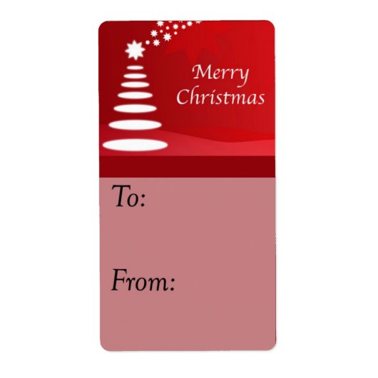 Moderner Art Weihnachtsbaum auf dem Roten Geschenk (Vorne)