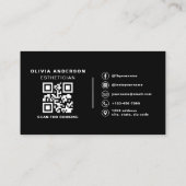 Moderner Arzt für Ersthetik QR-Code Rosa Visitenkarte (Rückseite)