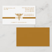 Moderner Arzt für Minimalistisches Gold Visitenkarte (Vorne/Hinten)