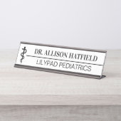 Moderner Arzt für Pflegemedizin Schreibtischnamensplakette (Vorderseite )