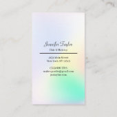 Moderner ästhetischer Holografischer Gradient Mini Visitenkarte (Rückseite)