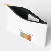 Moderner ästhetischer kleiner Retro-Farbblock Zubehörtasche (Offen)