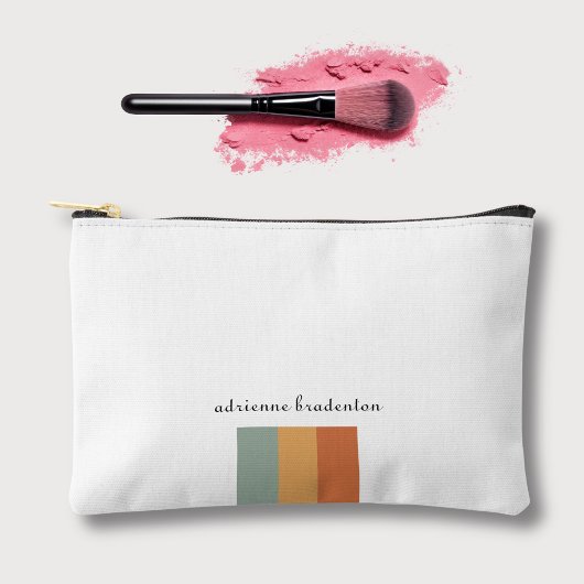 Moderner ästhetischer kleiner Retro-Farbblock Zubehörtasche