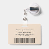 Moderner ästhetischer Realtor Real Anwesen Name Ausweis (Rückseite mit einziehbar)