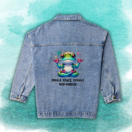 Moderner atemberaubender Frosch | Jeansjacke