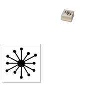 Moderner Atomsprengkopf-Retro-50er Mitte des Jahrh Gummistempel (Stempel)