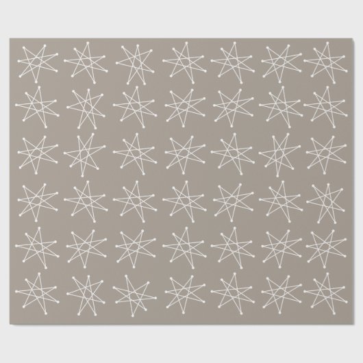 Moderner Atomstar MCM Gray aus dem Mittelalter Geschenkpapier (Flach)