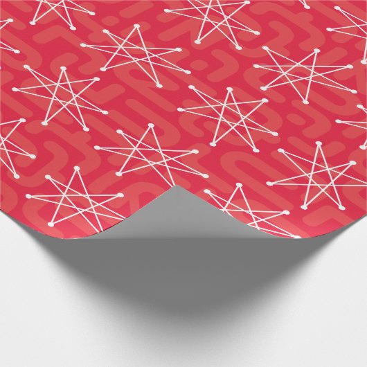 Moderner Atomstar MCM im Mittelalter Geschenkpapier (Ecke)