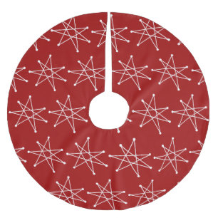 Moderner Atomstar MCM im Mittelalter Polyester Weihnachtsbaumdecke