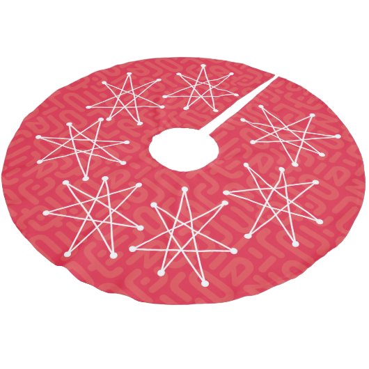 Moderner Atomstar MCM im Mittelalter Polyester Weihnachtsbaumdecke (Schrägansicht)