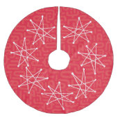 Moderner Atomstar MCM im Mittelalter Polyester Weihnachtsbaumdecke (Vorderseite)