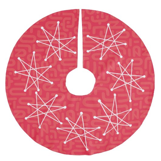 Moderner Atomstar MCM im Mittelalter Polyester Weihnachtsbaumdecke (Vorderseite)