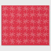 Moderner Atomstar MCM Red Geschenkpapier (Flach)