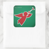 Moderner ausgeschnittener Engel Quadratischer Aufkleber (Tasche)