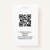 Moderner Ausweis, Minimalistischer Geschäftsmitarb Ausweis (Rückseite)