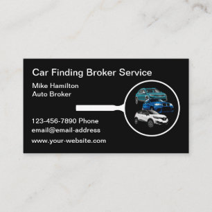 Moderner Auto-Broker Autoverkauf Visitenkarte