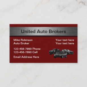 Moderner Auto-Broker Visitenkarte