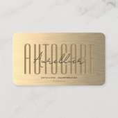 Moderner Auto Care Car Fahrer Elegant Gold Metalli Visitenkarte (Vorderseite)