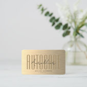 Moderner Auto Care Car Fahrer Elegant Gold Metalli Visitenkarte (Stehend Vorderseite)