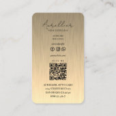 Moderner Auto Care Car Fahrer Elegant Gold Metalli Visitenkarte (Rückseite)