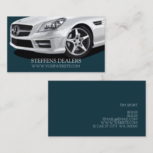 Moderner Auto-Händler, Händler Visitenkarte (Vorne/Hinten)