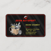 moderner Automobilteil | schwarz Visitenkarte (Vorderseite)