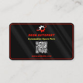 moderner Automobilteil | schwarz Visitenkarte (Rückseite)