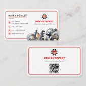 moderner Automobilteil | weiß Visitenkarte (Vorne/Hinten)