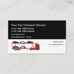 Moderner Automobiltransportwagen Visitenkarte