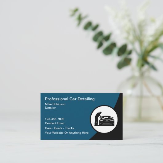 Moderner Automotive-Detailierungsservice Visitenkarte (Stehend Vorderseite)
