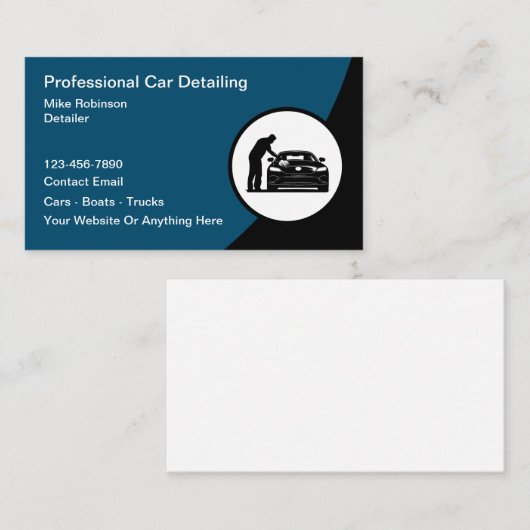Moderner Automotive-Detailierungsservice Visitenkarte (Vorne/Hinten)