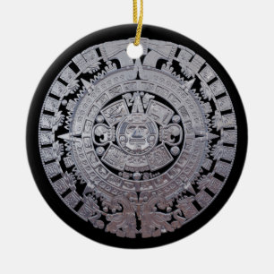 Moderner aztekischer Mayakalender Keramikornament