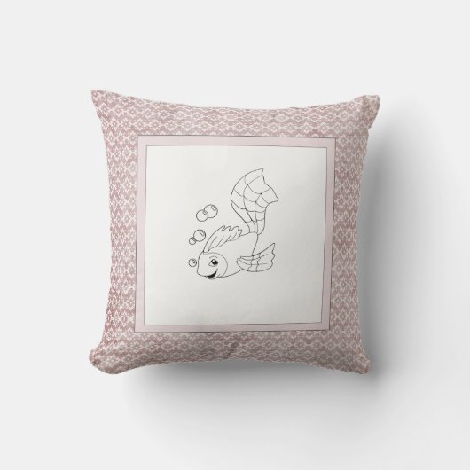 Moderner Baby Boy für Kinder Fisch Kissen (Vorderseite)