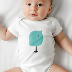 Moderner Baby Chick Bodysuit Türkis Strampler