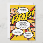 Moderner Baby-Duschspass Bereit für Pop Foto Einladung (Vorderseite)