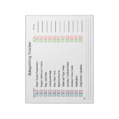 Moderner Babysitter-Aufgabenplaner Notizblock (Rotiert)