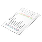 Moderner Babysitter-Aufgabenplaner Notizblock (angewinkelt)
