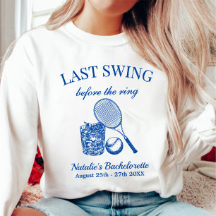 Moderner Bach letzte Swing vor dem Ring Tennis Sweatshirt