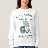Moderner Bach letzte Swing vor dem Ring Tennis Sweatshirt (Vorderseite)