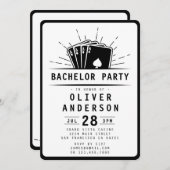 Moderner Bachelor Party Poker Casino Einladung (Vorne/Hinten)