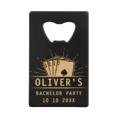 Moderner Bachelor Party Poker Casino Geldbeutel Flaschenöffner (Vorderseite)