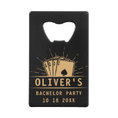 Moderner Bachelor Party Poker Casino Geldbeutel Flaschenöffner (Rückseite)