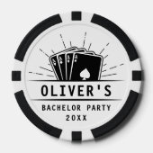 Moderner Bachelor Party Poker Casino Pokerchips (Vorderseite)