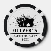 Moderner Bachelor Party Poker Casino Pokerchips (Rückseite)