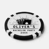 Moderner Bachelor Party Poker Casino Pokerchips (Einzeln)