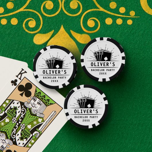 Moderner Bachelor Party Poker Casino Pokerchips