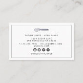 Moderner Bäckerei Koch Caterer Wasserfarbe Whisky Visitenkarte (Rückseite)