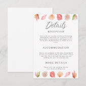 Moderner Badestrand Sommer Beach Begleitkarte (Vorne/Hinten)