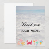 Moderner Badestrand Sommer Beach Dankeskarte (Vorne/Hinten)